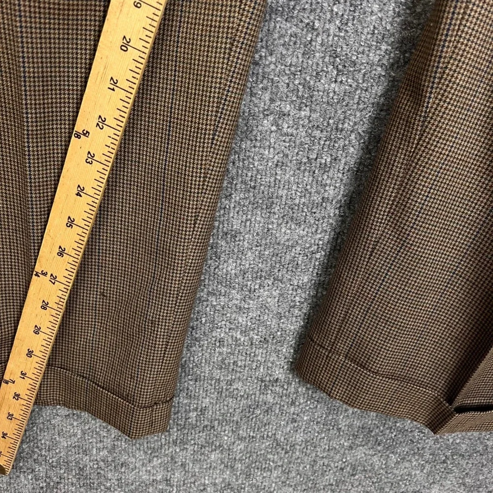 VINTAGE J Crew Oarsman Wool Dress Pants 34 Excellent Pleated Cuffed Houndstooth